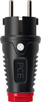 PCE 0522-sr Stekker met randaarde Massief rubber, Thermoplast 250 V Zwart, Rood IP54 - thumbnail