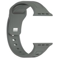 By Qubix - Square siliconen band - Grijsgroen - Compatible met Apple Watch 44mm / 45mm / 46mm / 49mm - Compatible Apple watch bandjes - thumbnail