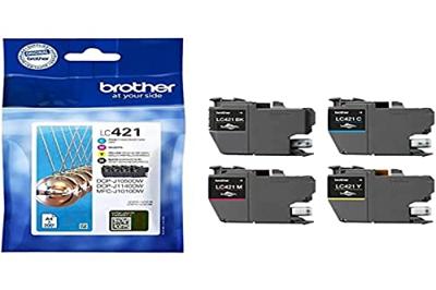 Brother LC421VALDR inktcartridge 4 stuk(s) Origineel Zwart, Cyaan, Magenta, Geel