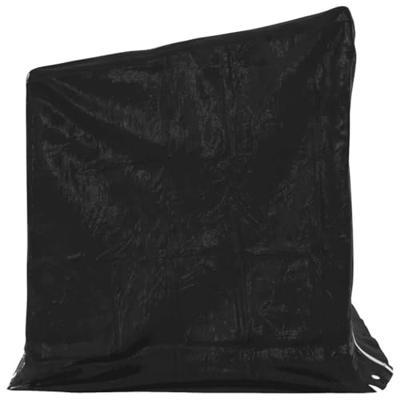 VidaXL Haardhoutrek met regenhoes 150,5x100,5x110,5 cm staal