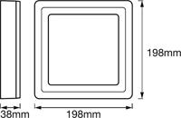 LEDVANCE LED COLOR WHITE SQ 200MM 19W LEDV 4058075227576 LED-wandlamp 19 W LED Wit - thumbnail
