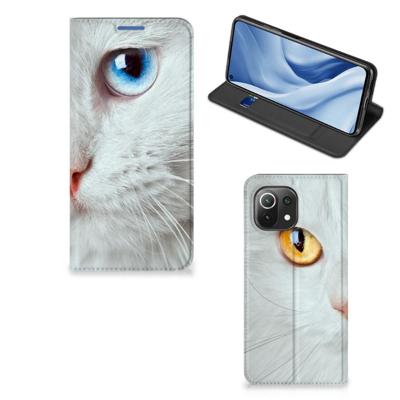 Xiaomi 11 Lite NE 5G | Mi 11 Lite | Hoesje maken | Witte Kat Xiaomi 11 Lite NE 5G | Mi 11 Lite | Hoesje maken | Witte Kat