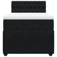 Boxspring met matras fluweel zwart 140x190 cm - thumbnail