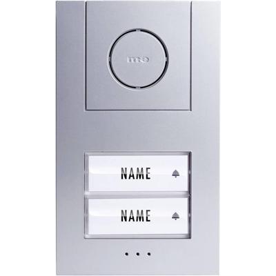 m-e modern-electronics VISTUS AD ALU 420 Vistus Buitenunit voor Deurintercom Kabelgebonden Tweegezinswoning Zilver, Wit
