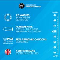 EXS Mixed Flavoured - Condooms In De Smaken Cola, Bubblegum, Aardbei En Chocolade 48 stuks - thumbnail