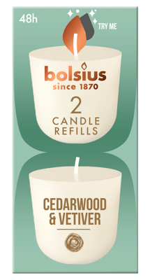 Bolsius Cederwood & Vetiver Candle Refills