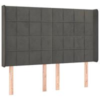 Boxspring met matras en LED fluweel donkergrijs 140x190 cm - thumbnail