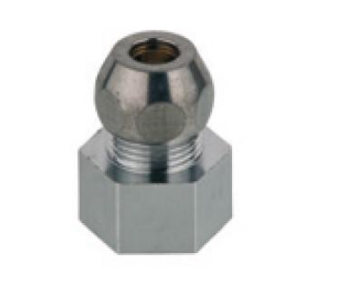 Kirchhoff Messing nippelfitting, chroom, 1/2"IT x 8 mm - 986273048