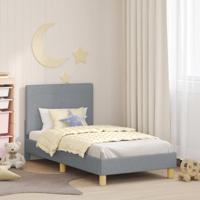 Bedframe voor kinderen met hoofdbord Lichtgrijs 80 x 160 cm - thumbnail