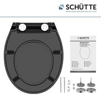 Duroplast WC-bril SLIM BLACK met soft-close en quick-release, zwart - thumbnail