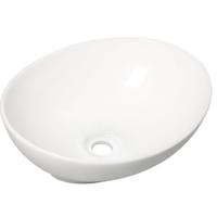 Waskom Wiesbaden Barco | 40x33x14.5 cm | Keramiek | Vrijstaand | Ovaal | Wit - thumbnail