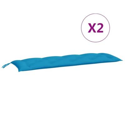 VidaXL Tuinbankkussens 2 st 150x50x7 cm oxford stof lichtblauw - thumbnail
