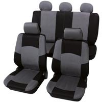 Petex 24274918 Classic Autostoelhoes 17-delig Polyester Zwart, Grijs Bestuurder, Passagier, Achterbank - thumbnail