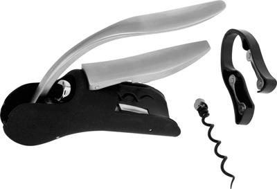 Luxe Kurkentrekker met foliesnijder zwart Luxe Kurkentrekker met foliesnijder zwart