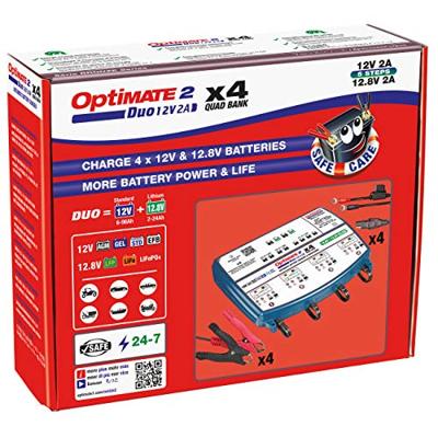 TecMATE Acculader "optimate 2 duo optimate 2 charger duo 4er bank
