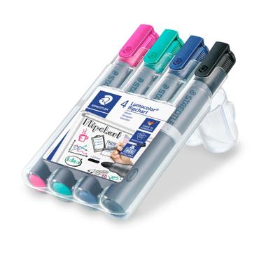 Viltstift staedtler 356 voor flipover rond 2mm ass