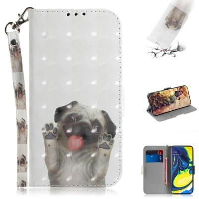 3D-schilderij patroon gekleurde tekening horizontale Flip lederen draagtas met houder & kaartsleuven & portemonnee voor Galaxy M40/A60 (PUG)