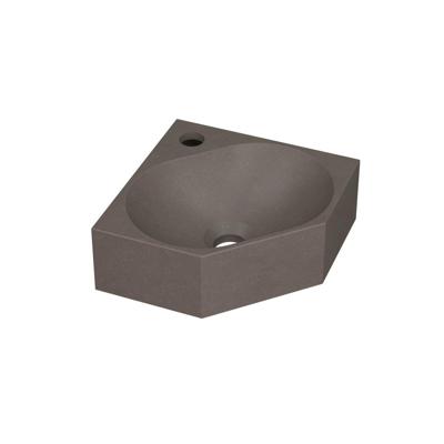 INK - Hoekfontein Quartz met 1 Kraangat - 270x270x100 mm - Quartz Beton