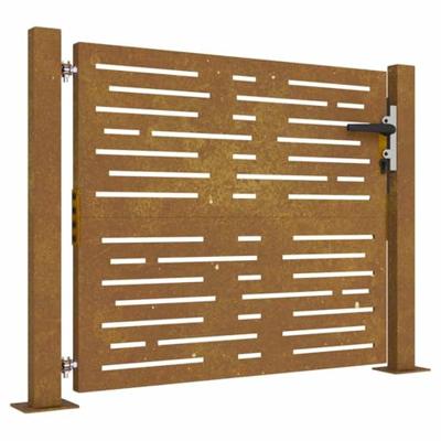 Poort 100x100 cm vierkant cortenstaal
