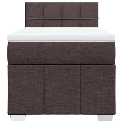 Boxspring met matras stof donkerbruin 90x200 cm - thumbnail