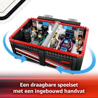 LEGO CITY F1 garage met Mercedes-AMG en Alpine auto's 60444 - thumbnail