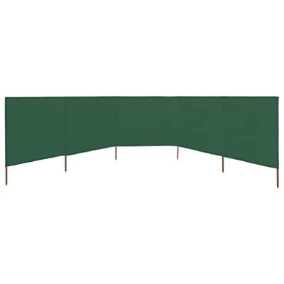 Windscherm 5-panelen 600x160 cm stof groen