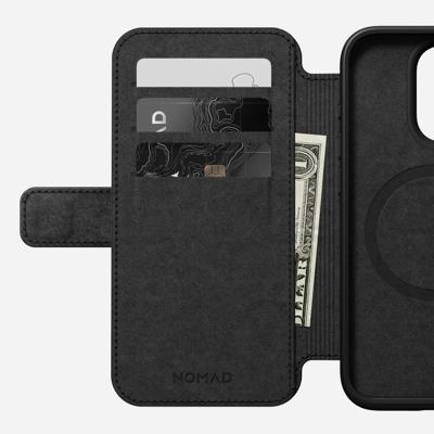 Nomad Modern leather folio iPhone 15 Pro - Rustic Brown