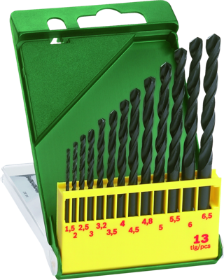 Bosch Accessories 2607019441 HSS Metaal-spiraalboorset 13-delig 1.5 mm, 2 mm, 2.5 mm, 3 mm, 3.5 mm, 4 mm, 4.5 mm, 5 mm, 5.5 mm, 6 mm, 6.5 mm Rollenwals DIN 338