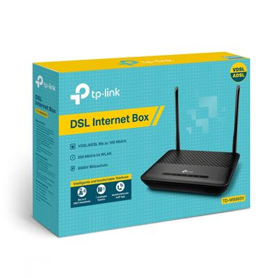 TP-LINK TD-W9960V draadloze router Single-band (2.4 GHz) Gigabit Ethernet Zwart
