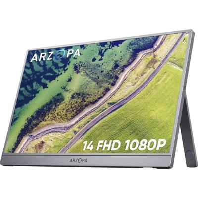 Arzopa LCD-monitor Energielabel: A (A - G) 35.6 cm (14 inch) 1920 x 1080 Pixel 16:9 25 ms HDMI, USB-C, USB-A host IPS LCD