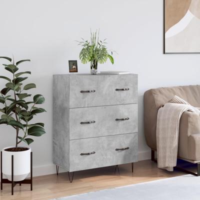 Dressoir 69,5x34x90 cm bewerkt hout betongrijs