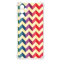 Samsung Galaxy M13 4G | M23 Doorzichtige Silicone Hoesje Zigzag Multi Color - thumbnail