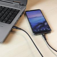 ACT usb-c male naar usb-c male laad- en datakabel 1m nylon - thumbnail