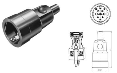 Bachmann 913.175 Koppeling met randaarde Rubber, Silicone 250 V Zwart IP20