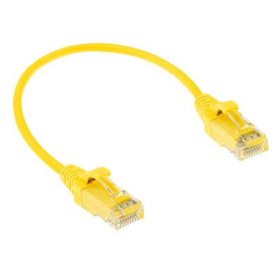 ACT Gele 2 meter LSZH U/UTP CAT6 datacenter slimline patchkabel snagless met RJ45 connectoren ACT Gele 2 meter LSZH U/UTP CAT6 datacenter slimline patchkabel snagless met RJ45 connectoren