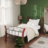 Bedframe metaal zwart 90x200 cm - thumbnail