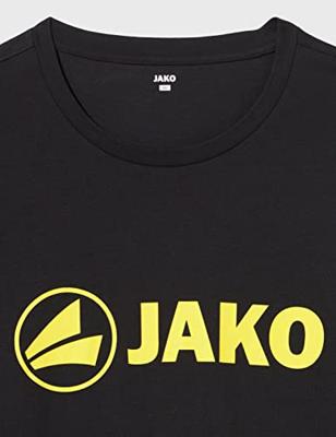 JAKO 6160 T-Shirt Promo - Zwart Gemeleerd/Citroen - S
