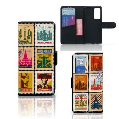 Huawei P40 | Flip Cover | Postzegels Huawei P40 | Flip Cover | Postzegels