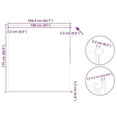 VidaXL Rolgordijn verduisterend 160 x 175 cm crême