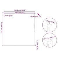 VidaXL Rolgordijn verduisterend 160 x 175 cm crême - thumbnail