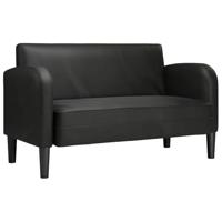 Loveseat bank 110 cm kunstleer zwart - thumbnail