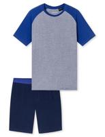 Schiesser Schiesser Heren Pyjama Short royal blue 183584 58/3XL - thumbnail
