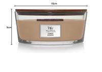 WoodWick Geurkaars Ellipse Cashmere - 9 cm / 19 cm - Geurkaars in Glas - Houten Lont - thumbnail