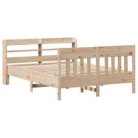 Bedframe zonder matras massief grenenhout 160x200 cm - thumbnail