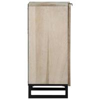 Dressoir Wit 40 x 33 x 75 cm massief mangohout - thumbnail