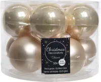 Decoris kerstballen Glas 10st parel 6cm - thumbnail