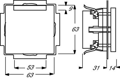 ABB 2CKA002011A3884 Apparaatinzetstuk IP20 Zwart, Diepzwart (RAL 9005)