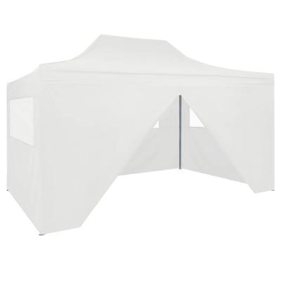 Partytent met 4 zijwanden inklapbaar 3x4,5 m wit Partytent met 4 zijwanden inklapbaar 3x4,5 m wit