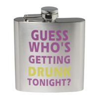 Flacon drunk - grijs/roze/geel - 11.2x9.4x2.2 cm - thumbnail