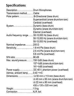 IMG Stageline DRUMSET-1 Instrumentenmicrofoon Incl. koffer, Incl. klem XLR IMG Stageline DRUMSET-1 Instrumentenmicrofoon Incl. koffer, Incl. klem XLR